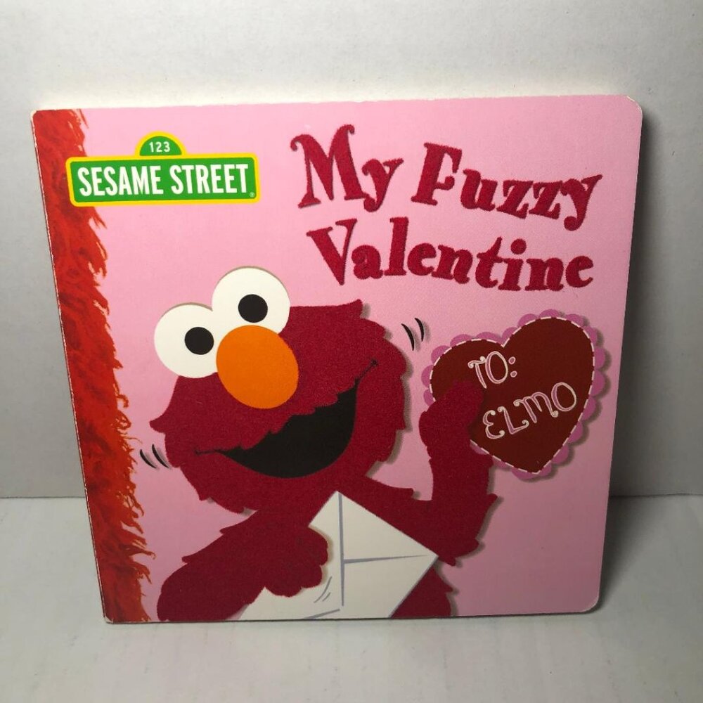 My Fuzzy Valentine Sesame Street Elmo Fuzzy Flocking On Every Spread Board Book